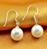 S925 Sterling Silver Natural Pearl Drop Earrings