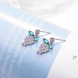 Cellacity Purple Grape Gemstone Earrings 925 Silver Anniversary Gift