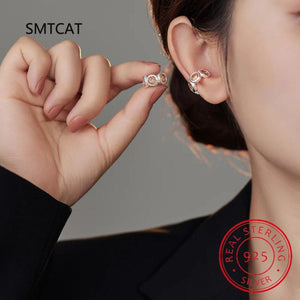 925 Silver Amethyst CZ Ear Cuff Earring
