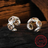925 Silver Amethyst CZ Ear Cuff Earring