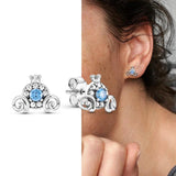 925 Silver Infinity Stones Heart Mouse Earrings DIY Jewelry