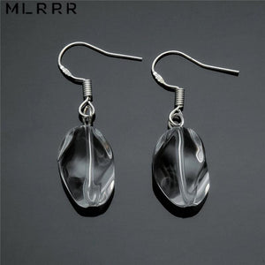Vintage Natural Stone Jewelry 925 Silver Drop Earrings