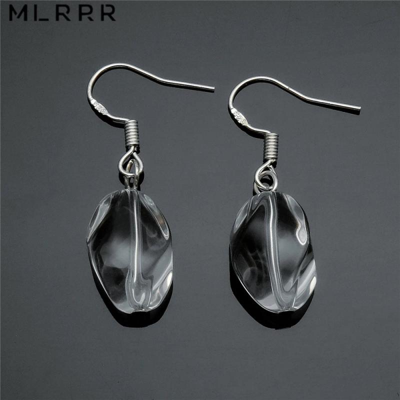 Vintage Natural Stone Jewelry 925 Silver Drop Earrings