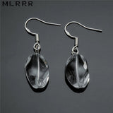 Vintage Natural Stone Jewelry 925 Silver Drop Earrings