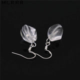 Vintage Natural Stone Jewelry 925 Silver Drop Earrings