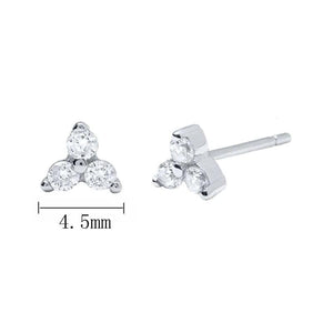 925 Silver Zirconia Hoop Earrings Crystal Pendant Wedding Jewelry