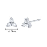 925 Silver Zirconia Hoop Earrings Crystal Pendant Wedding Jewelry