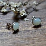 Silver Inlaid Hetian Jade Earrings, Chinese Retro Charm Women's Jewelry
