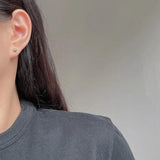 925 Silver Sterling 18K Round Bead Earrings For Women