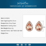 Water Drop Sapphire Emerald Opals Gemstone Stud Earrings