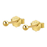 925 Silver CZ Zircon Ear Studs Small Bead Piercing Earrings