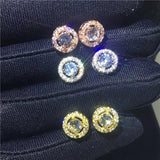 925 Silver Solitaire Diamond Earrings for Women