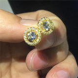 925 Silver Solitaire Diamond Earrings for Women