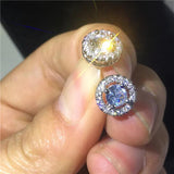 925 Silver Solitaire Diamond Earrings for Women