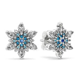 925 Silver Snowflake Stud Earrings DIY Jewelry