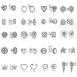 925 Silver Snowflake Stud Earrings DIY Jewelry