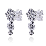 925 Silver Snowflake Stud Earrings DIY Jewelry