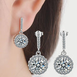 925 Silver Origin Diamond Drop Earrings for Women