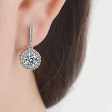 925 Silver Origin Diamond Drop Earrings for Women