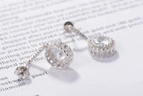 925 Silver Origin Diamond Drop Earrings for Women