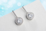 925 Silver Origin Diamond Drop Earrings for Women