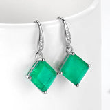 925 Silver Dangle Earrings Paraiba Tourmaline Statement Women's Jewelry