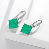 925 Silver Dangle Earrings Paraiba Tourmaline Statement Women's Jewelry