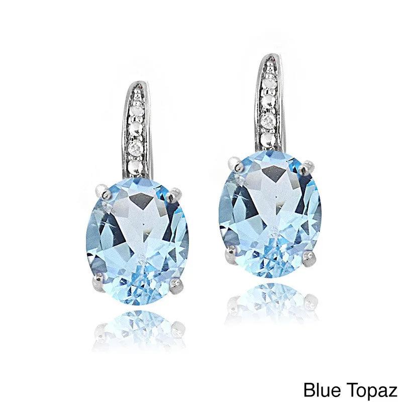 925 Silver Earrings Amethyst 18k Ear Buckle For Woman