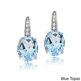 925 Silver Earrings Amethyst 18k Ear Buckle For Woman