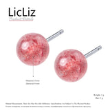 925 Silver Stud Earrings Light Dark Pink Strawberry Quartz Earring Jewelry