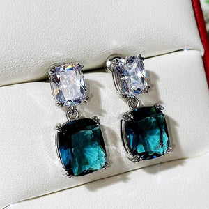 925 Silver Drop Earrings Malachite Gemstone Jewelry Gift