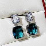 925 Silver Drop Earrings Malachite Gemstone Jewelry Gift
