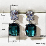 925 Silver Drop Earrings Malachite Gemstone Jewelry Gift