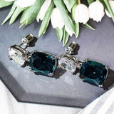 925 Silver Drop Earrings Malachite Gemstone Jewelry Gift