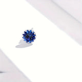 925 Silver Birthstone Gemstone Stud Earring Women Girl Men Fine Jewelry