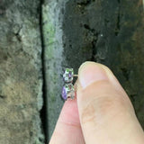 Natural Amethyst Stud Earrings 925 Sterling Silver Vintage Femme Gift