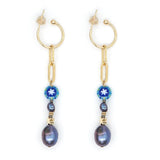 Stainless Steel Earring Women Danglers Star Pearl Bead Jewelry