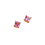 Vintage Pink Stud Earrings for Women Jewelry