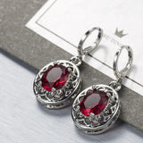 Yuzuk Sterling Silver Earrings Green Gemstones Wedding Women