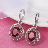 Yuzuk Sterling Silver Earrings Green Gemstones Wedding Women