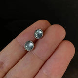 Aquamarine 925 Sterling Silver Stud Earrings Women Jewelry Gift Green