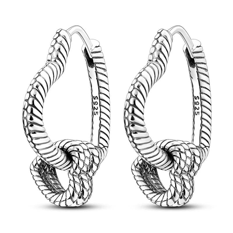 925 Sterling Silver Love Star Earring Heart Hoops Earrings For Women