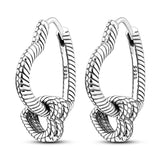925 Sterling Silver Love Star Earring Heart Hoops Earrings For Women