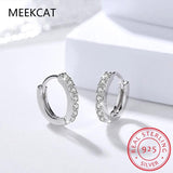 VVS1 Moissanite Hoop Earrings 0.42ct Total D 2mm Women's Fine Jewelry