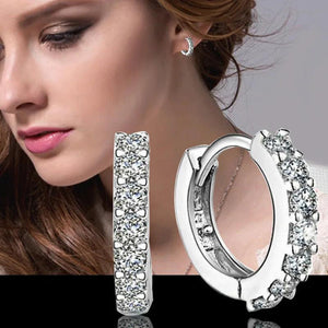 VVS1 Moissanite Hoop Earrings 0.42ct Total D 2mm Women's Fine Jewelry
