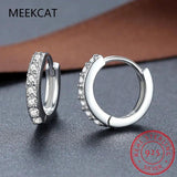 VVS1 Moissanite Hoop Earrings 0.42ct Total D 2mm Women's Fine Jewelry