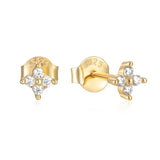 Moissanite Flower Stud Earrings 925 Sterling Silver
