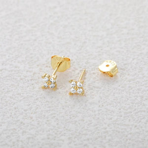 Moissanite Flower Stud Earrings 925 Sterling Silver