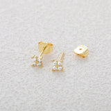 Moissanite Flower Stud Earrings 925 Sterling Silver