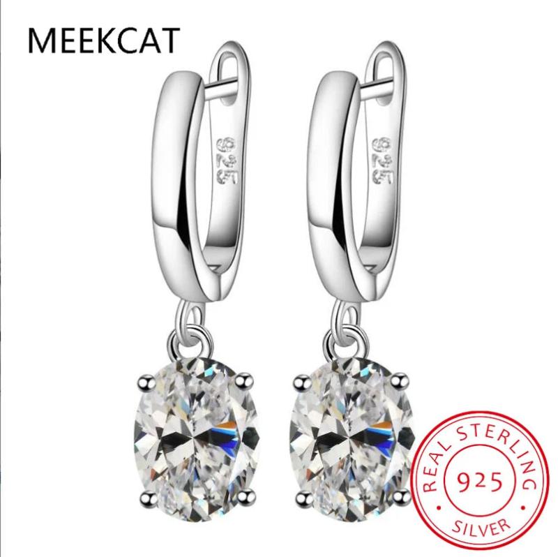 Gemstone Stud Earrings Set in 925 Sterling Silver